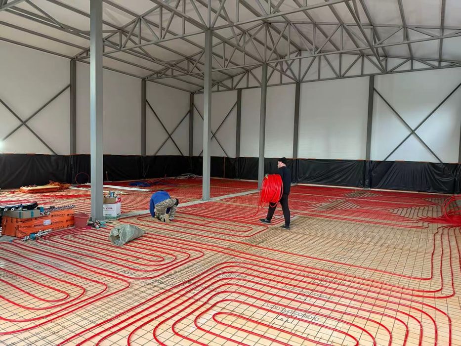 Теплые полы ангары