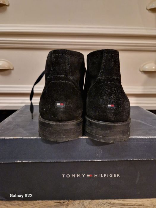 Ботинки замшевые, черные