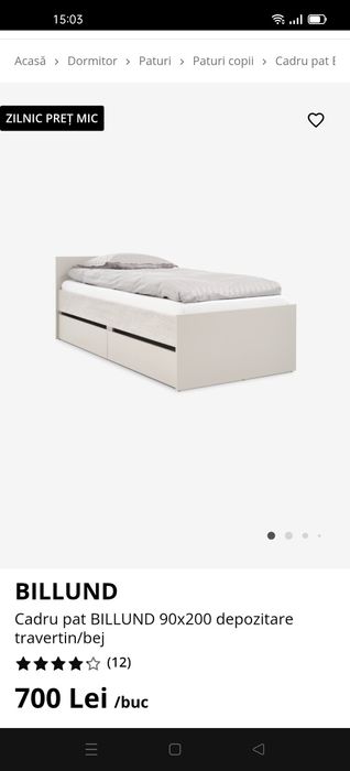 Pat pt o persoana 90x200