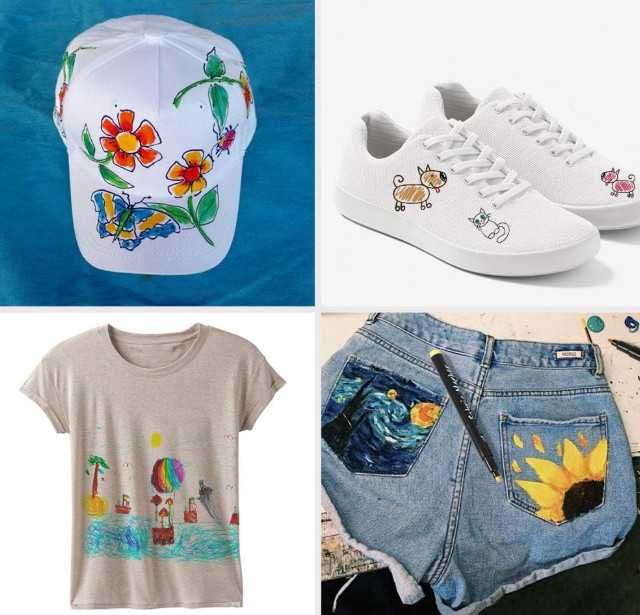 Комплкет арт маркери за текстил APOGO 24 цвята