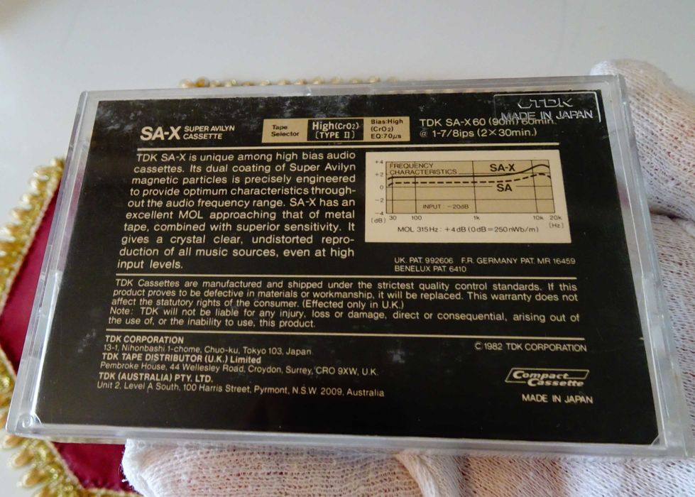 Аудиокасета TDК High Resolution с брейк музика.