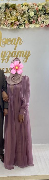 Красивое нарядное хиджаб-платье