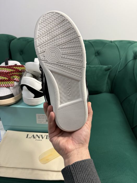 Adidasi Lanvin Curb Lace-Up piele naturala Full Box colectie noua