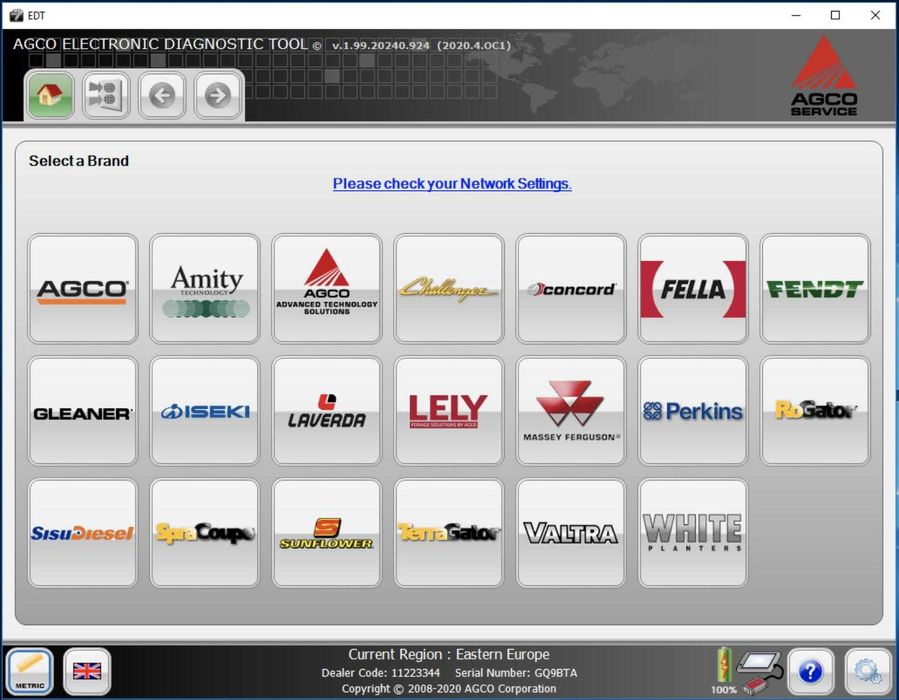 AGCO Diagnostic Program EDT Electronic 2024