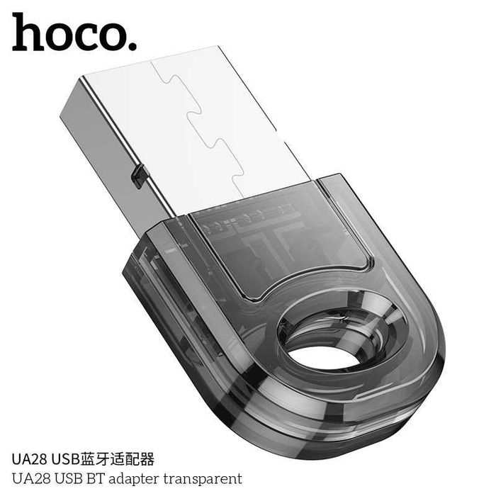 Hoco UA28 Transparent Adapter Usb to Bluetooth v5.1 multi-device