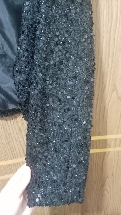 Sacou elegant negru cu paiete – Sinsay, mărimea L