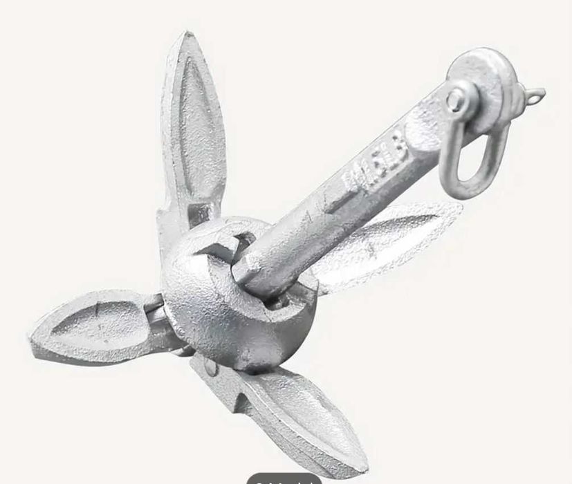 Set complet ancora 0.7 kg pliabila din otel pentru barca, SUP, caiac