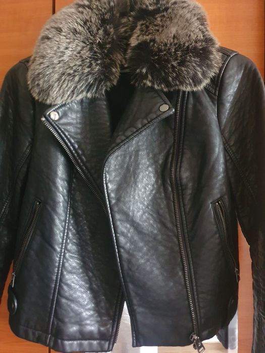 Geaca de piele matlasată