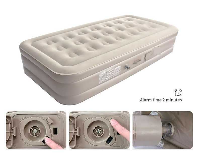 Кровать надувной с автомат насосам-190х100х40 см Доставка бесплатно