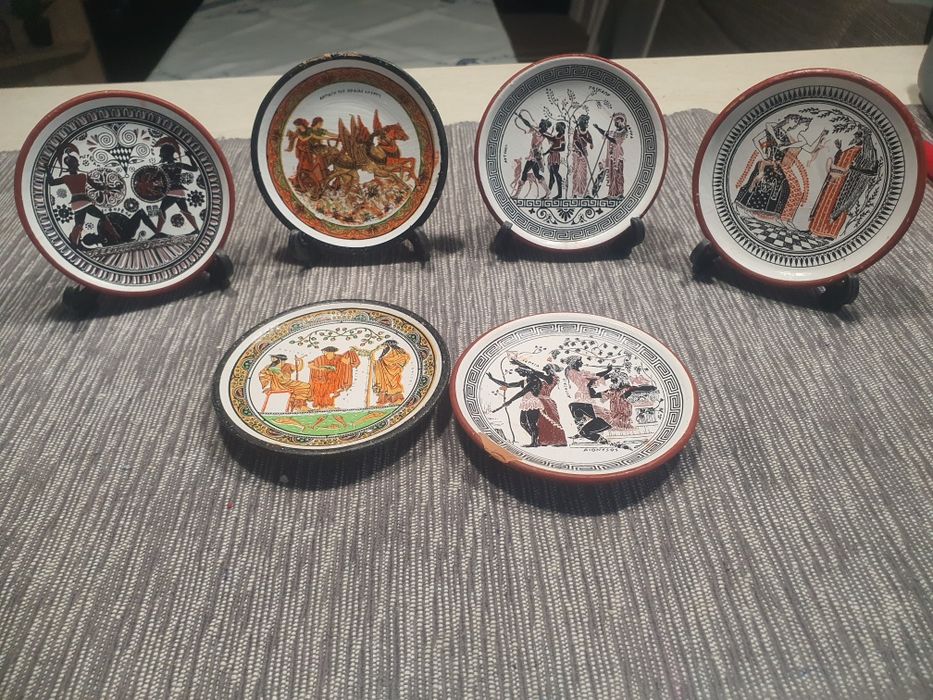 Set 6 farfurii decorative ceramice / suveniruri Grecia Antică