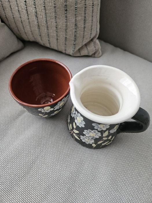 Керамична чаша/саксийка с кана/лейка