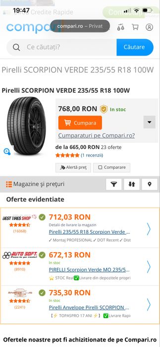 Set anvelope de vara Pirelli 235 55 18 DOT 3523