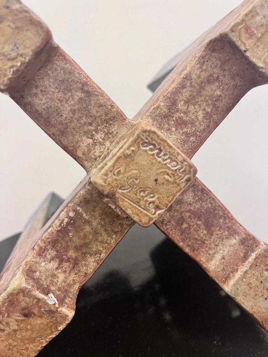 Piesa superba majolica gresie Franta semnata 5 brate bibelou bibelouri