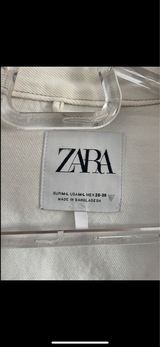 Бяло дънково яке на ZARA