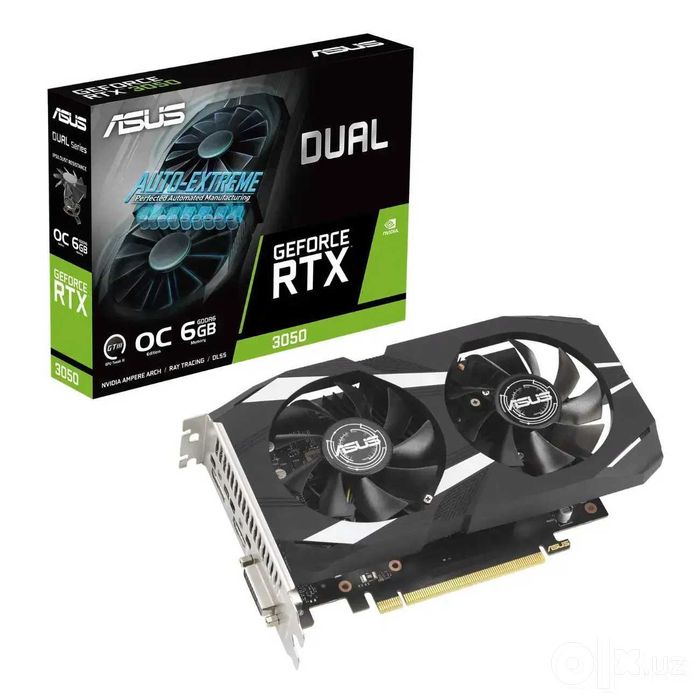 ASUS Видеокарта GeForce RTX3050-O6G DUAL