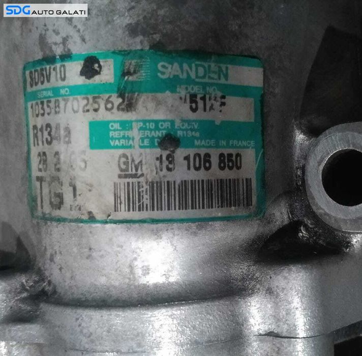 Compresor AC Aer Conditionat Clima Opel Agila A 1.3 CDTI 2003 - 2007 Cod 13106850 [M8816]
