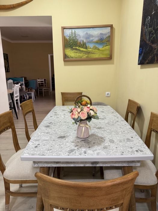 Раскладной стол и 6 классических стульев премиум качества