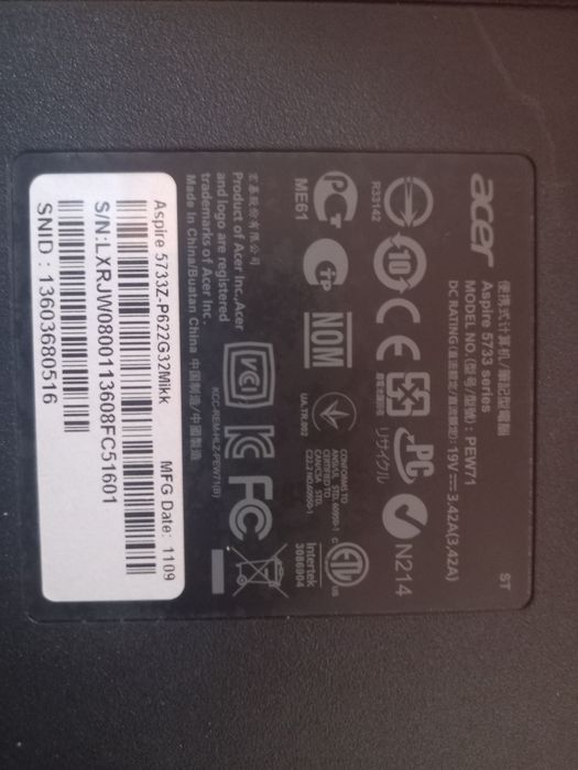 Acer pentium windows7