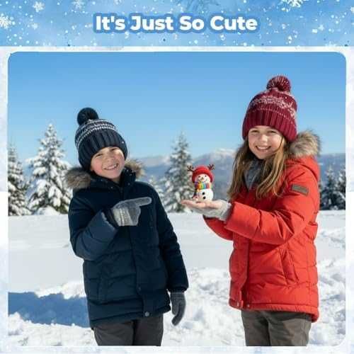 Нов Детски комплект за коледна изработка снежен човек от глина за деца