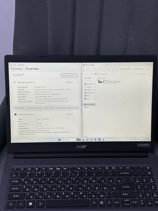 Ноутбук Acer Ryzen 5/3500U