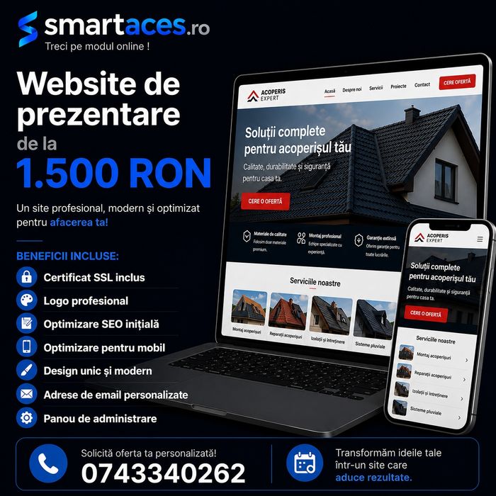 Creare website de prezentare si magazin online