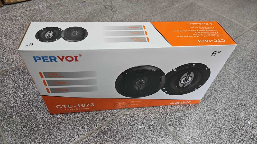4-лентови говорители Pervoi CTC-1673 – 6", 500W, с решетки и кабели
