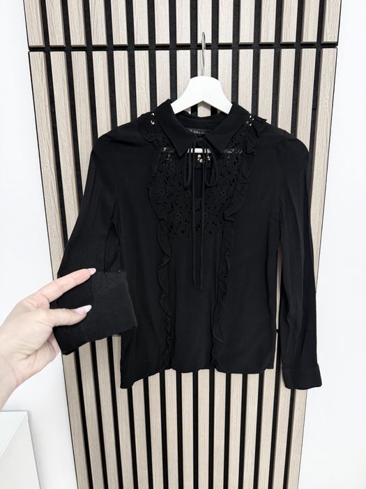 Bluza Zara neagra camasa negru intens xs