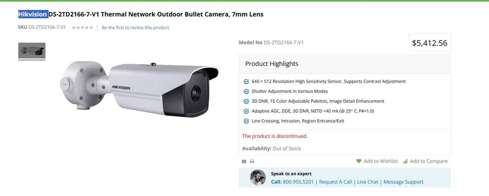 Camera Termoviziune Hikvision DS-2TD2166-7-V1 , termica Thermal Camera