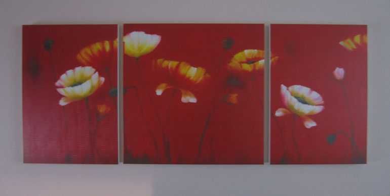 3 бр. картини Макове