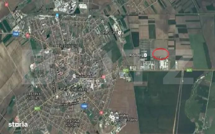 Teren intravilan industrial de vanzare – 108.780 mp – Carei