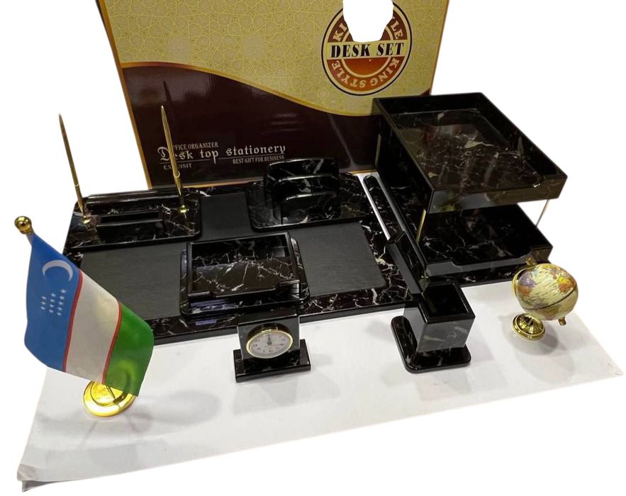 Офисный набор - чёрный мрамор