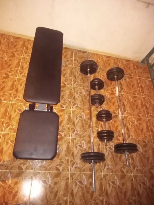 Штанга гантели скамья для жим лёжа