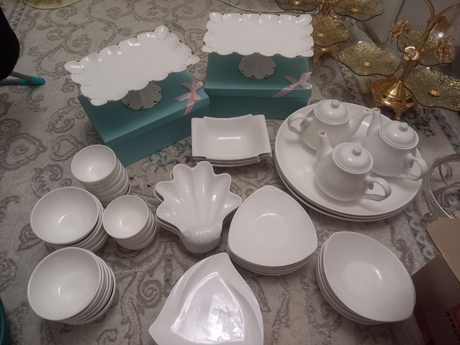 Набор посуды белый