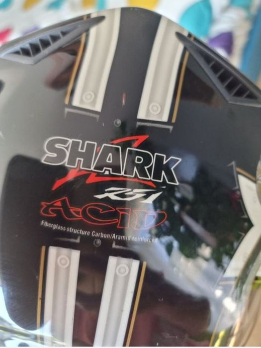 Casca moto Shatk RSI Acid Fiberglass, Carbon marimea M