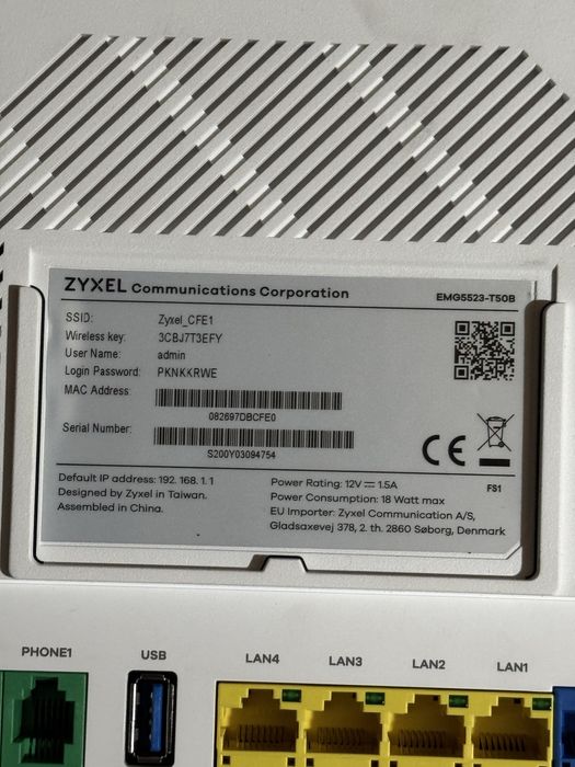 Интернет модем роутер wifi Zyxel