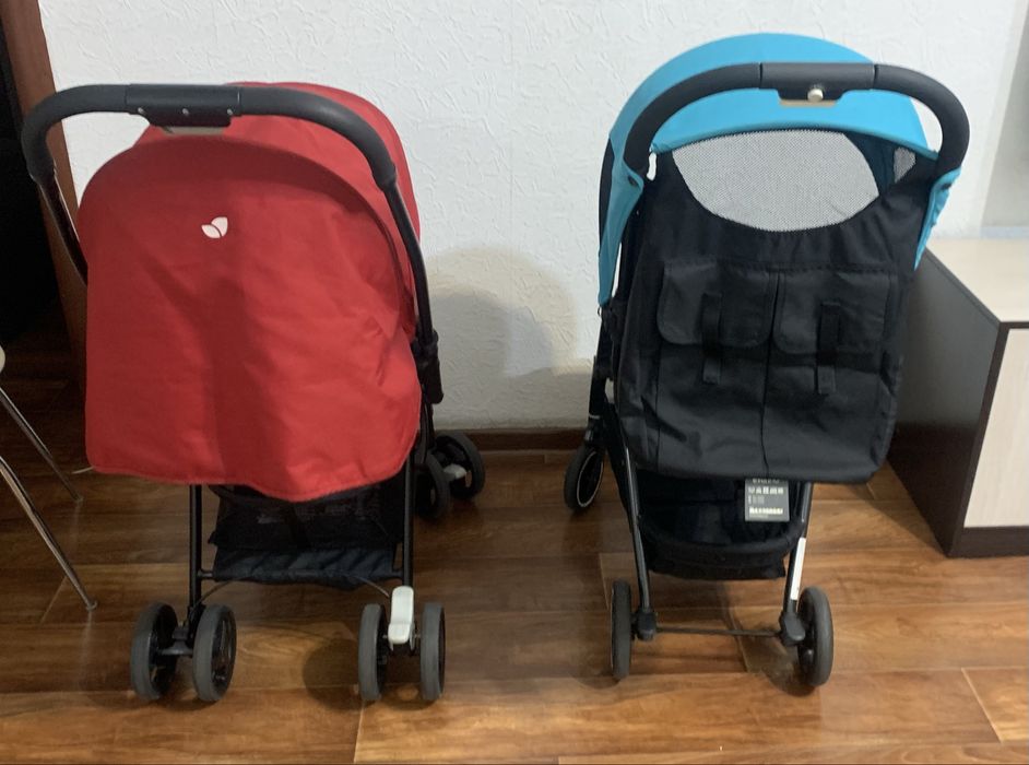 Кояски Joue Mirus и Evenflo Stride