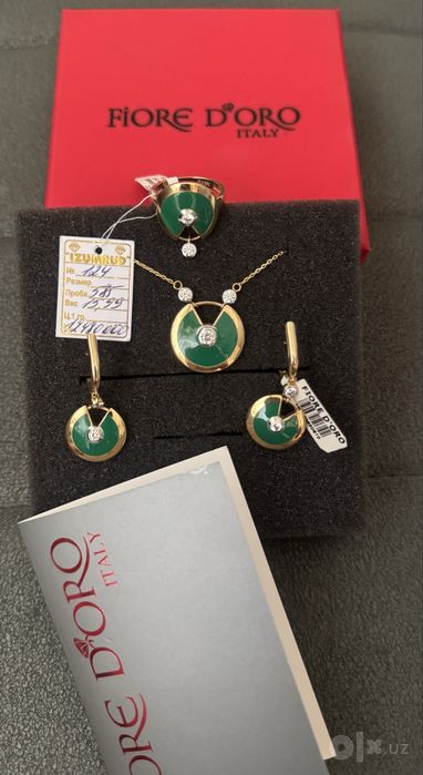 Продается роскошный золотой комплект от бренда Fiore D’Oro (Italy)!