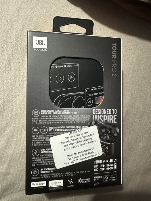 JBL Tour Pro 2 NOI Sigilate Garantie ANC Smart Case