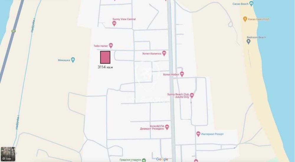 Продава се Парцел в к.к. Слънчев бряг - 3114 кв.м за 161 €/кв.м - Снимка #1