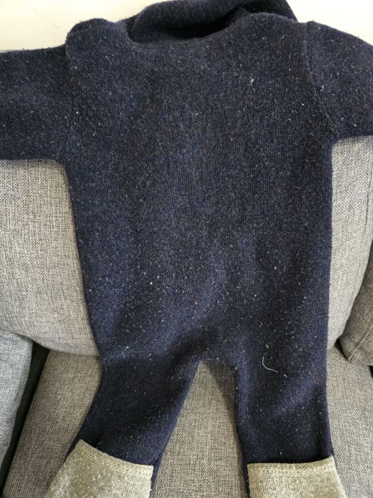 Overall lână merinos fiartă cu mănuși și botoșei, Stapf - Midnight Blue