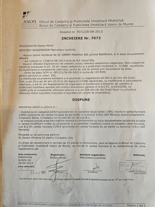 Teren intravilan Cheia ,Prahova