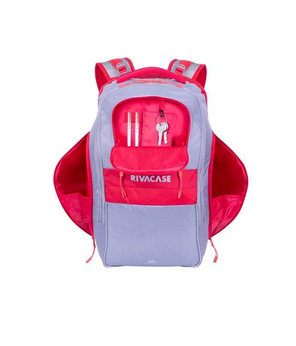 ^ Рассрочка на сумку RIVACASE 5265 grey/red 17.3''30L Laptop backpack