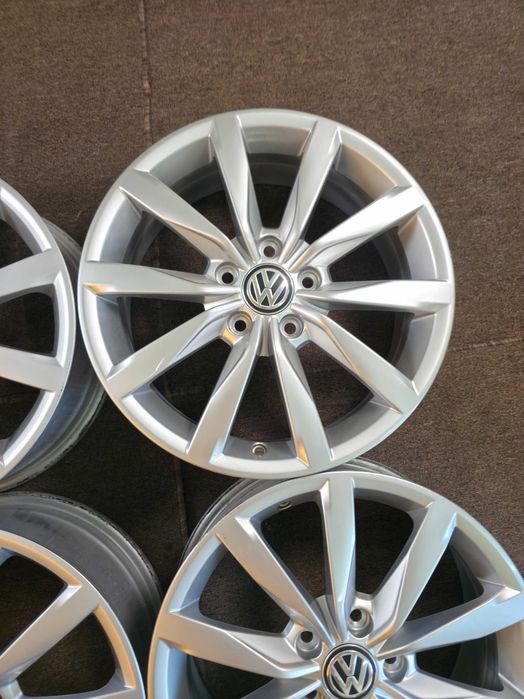 4 Jante Aliaj 5x112 17'' 6J ET 48 - OEM VW Golf 5 6 7 Caddy T-Roc / Skoda Octavia Karoq