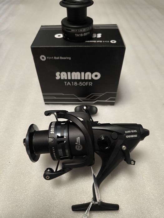 SET 2 Mulinete Crap SAIMINO TA18-50FR cu baitrunner 12 Rulmenti