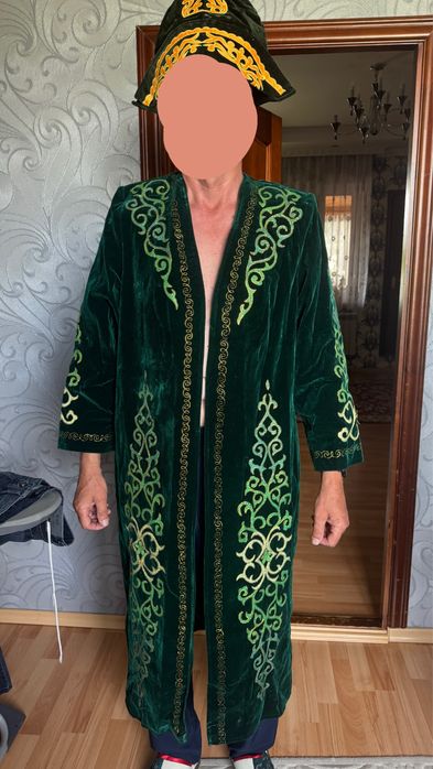 Шапан синий и зеленый