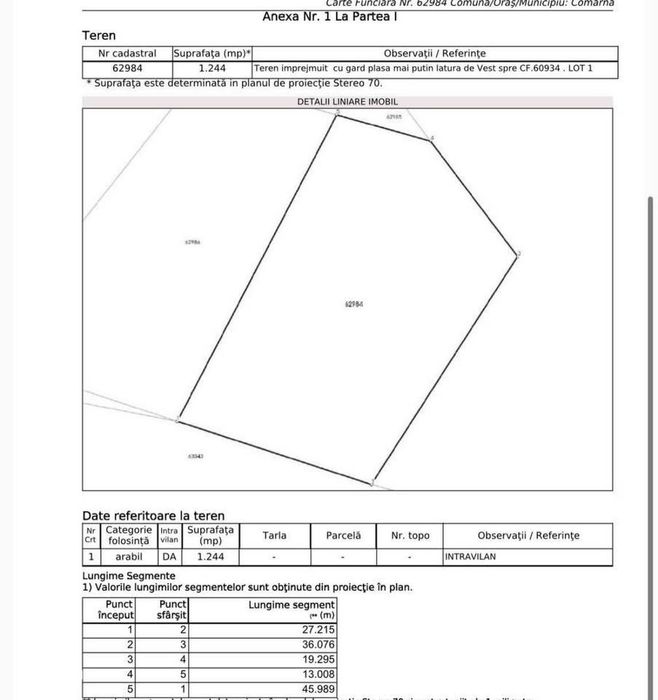 Teren Intravilan  Tomesti,Osoi,2800 Mp - 49.500 Euro