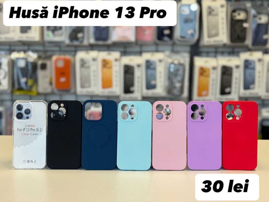 Husă silicon, folie, cablu, încărcător iPhone 13 Pro