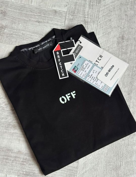 Tricou alb Off-White nou, cu eticheta