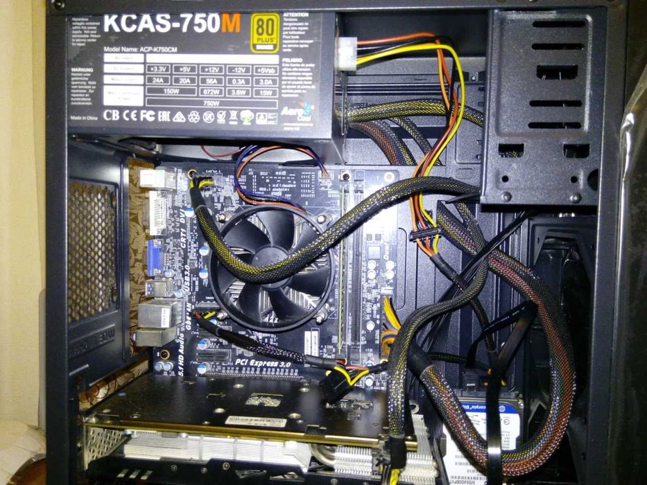 компьютер Core i3 4130 / 8Gb /RX 580 8Gb/ Case 750w/ HDD 640Gb
