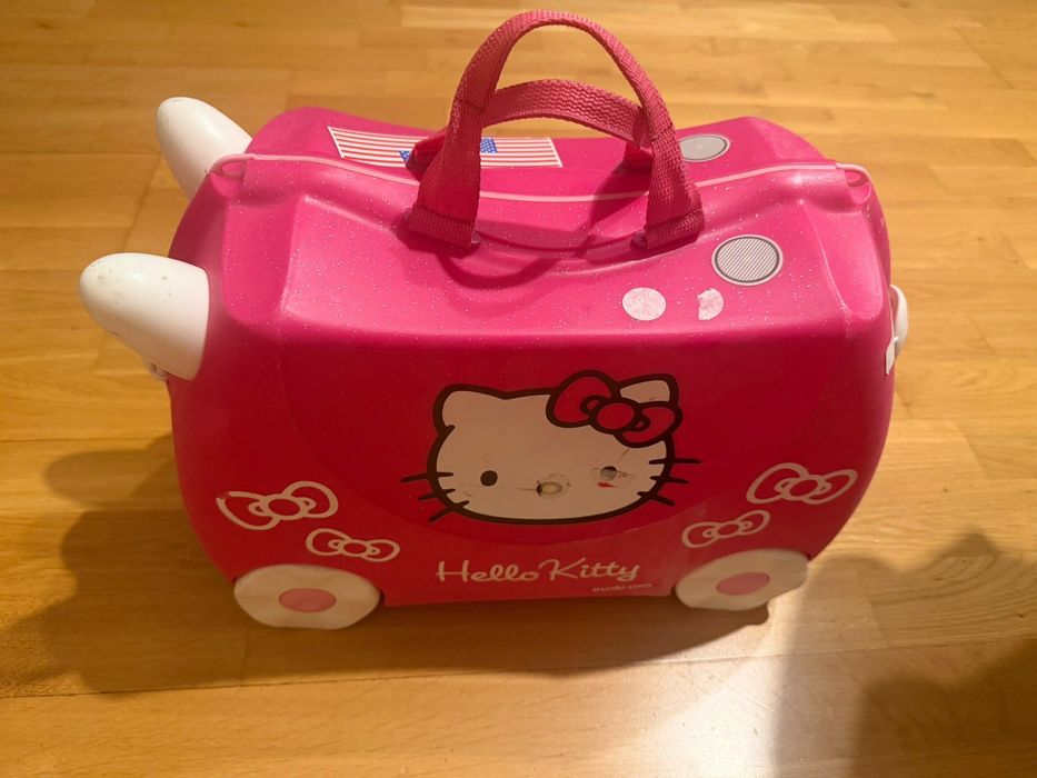 Valiză copii Trunki Hello Kitty roz, ride-on